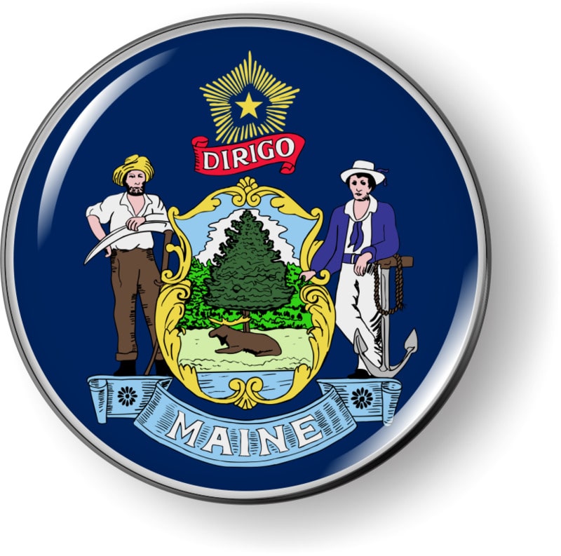 Maine - State Flag Emblem